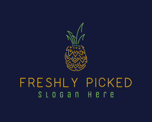 Sweet Pineapple Fruit  logo design