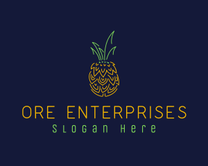 Sweet Pineapple Fruit  logo design