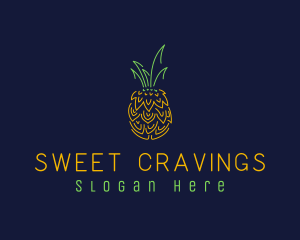 Sweet Pineapple Fruit  logo design