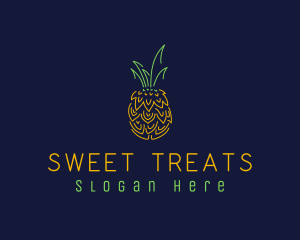 Sweet Pineapple Fruit  logo design