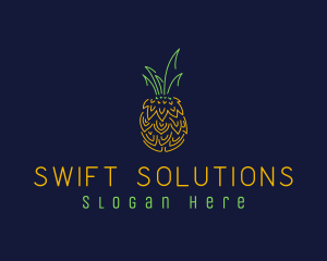 Sweet Pineapple Fruit  logo design