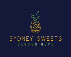 Sweet Pineapple Fruit  logo design