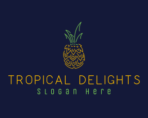 Sweet Pineapple Fruit  logo design