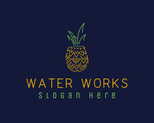 Sweet Pineapple Fruit  logo design