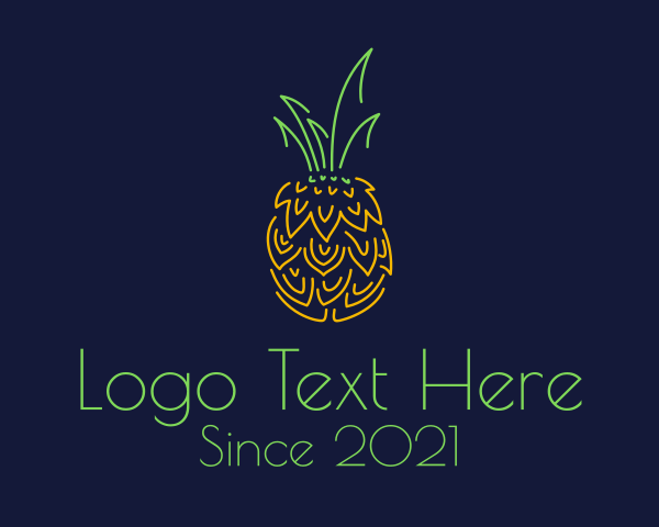 Pineapple logo example 3