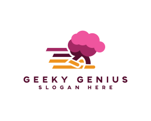 Speed Learning Brain logo design