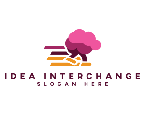 Speed Learning Brain logo design