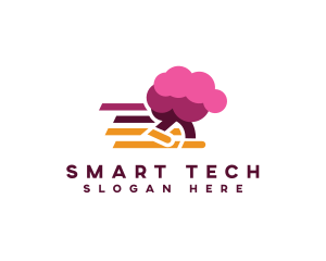Speed Learning Brain logo design