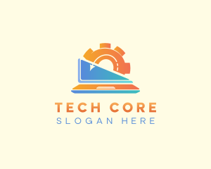 Tech Laptop Computer logo design