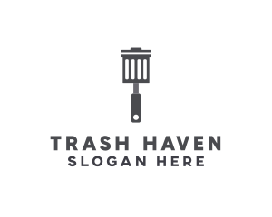 Spatula Trash Bin  logo design