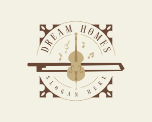 Musical Violin Bow Logo