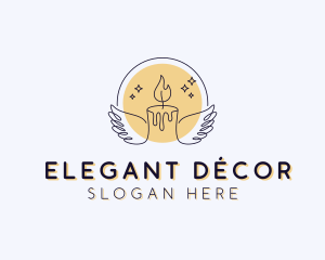 Candle Wings Decor logo design