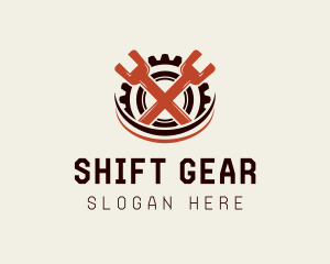 Wrench Gear Mechanic logo design