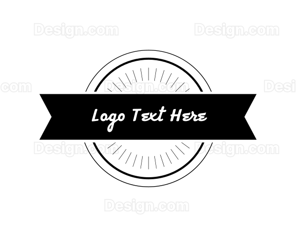 Minimalist Ribbon Banner Logo