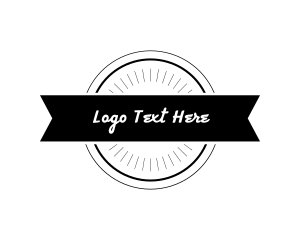 Coffee - Minimalist Ribbon Banner logo design