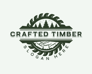 Woodwork Logging Saw logo design