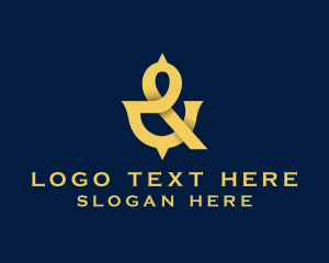 Font - Modern Yellow Ampersand logo design