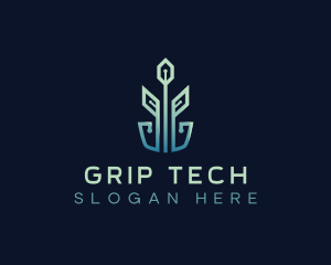 Eco Plant Tech Startup logo design