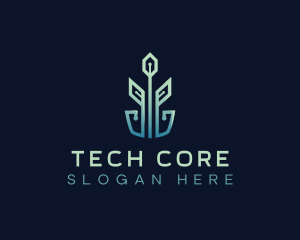 Eco Plant Tech Startup logo design