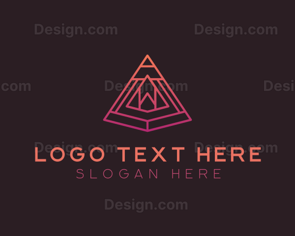 Abstract Pyramid Agency Logo