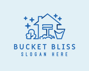 Housekeeper Vacuum & Bucket logo design