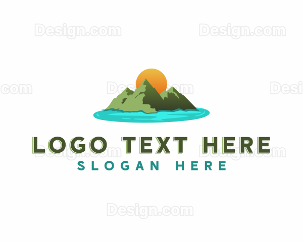 Mountain Island Sunset Logo