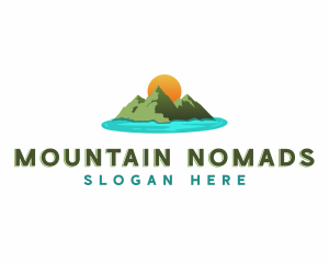 Mountain Island Sunset logo design