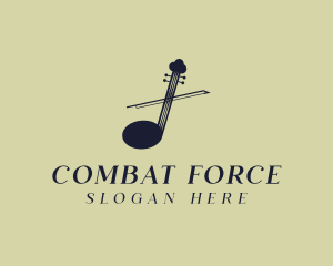 Musical Symbol Violinist Logo