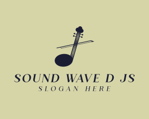 Musical Symbol Violinist logo design