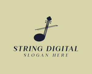 Musical Symbol Violinist logo design