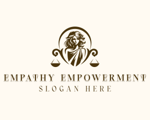 Legal Justice Woman logo design