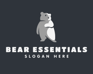 Standing Baby Bear logo design