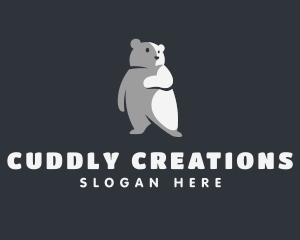 Standing Baby Bear logo design