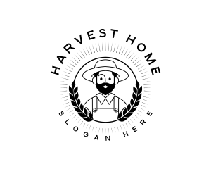 Farmer Wheat Plant logo