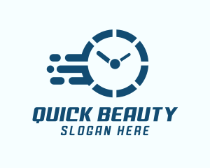 Blue Quick Clock  logo