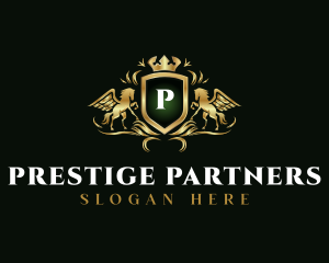 Pegasus Luxury Shield logo design