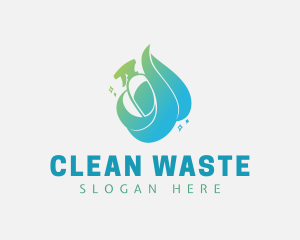 Sanitation Cleaning Disinfectant logo design