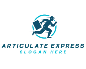 Express Delivery Man logo design