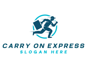 Express Delivery Man logo design