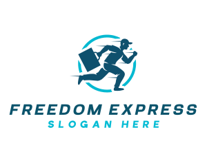 Express Delivery Man logo design