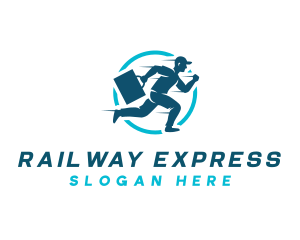 Express Delivery Man logo design