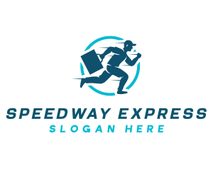 Express Delivery Man logo design