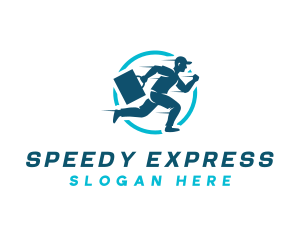 Express Delivery Man logo