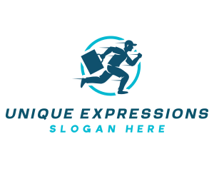 Express Delivery Man logo design