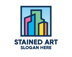 Stained Glass Building  logo design