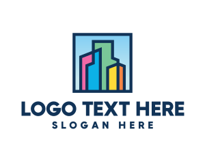 Stained Glass City Building  Logo