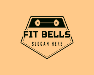 Barbell Fitness Emblem logo design