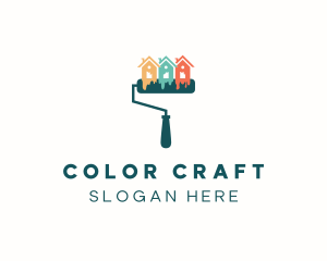 Building Paint Roller logo
