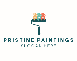 Building Paint Roller logo design