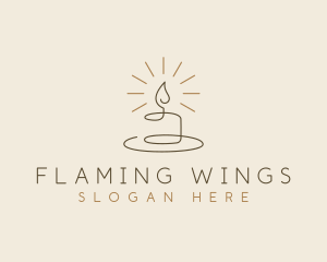 Candle Fire Light logo design